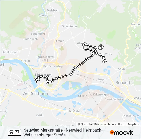 77 Bus Line Map