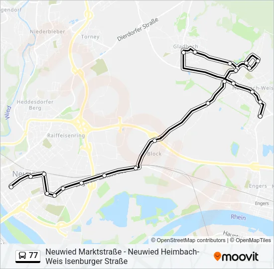 77 Bus Line Map
