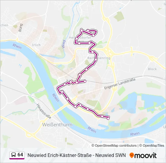 64 Bus Line Map