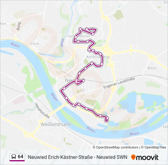 64 Bus Line Map