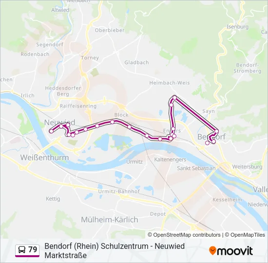 79 Bus Line Map