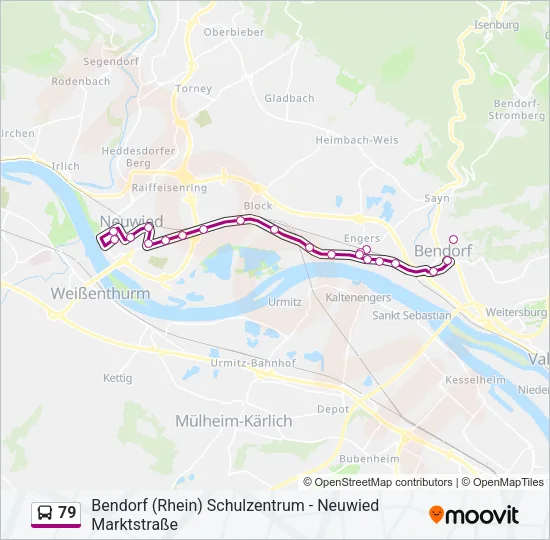 79 Bus Line Map
