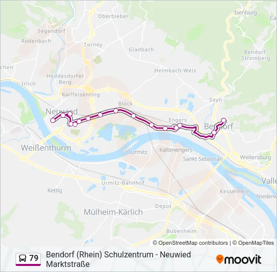79 Bus Line Map