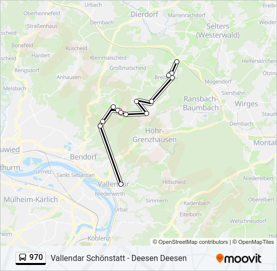 970 Route Schedules Stops amp Maps - 8303726