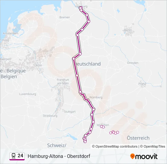 24 Train Line Map