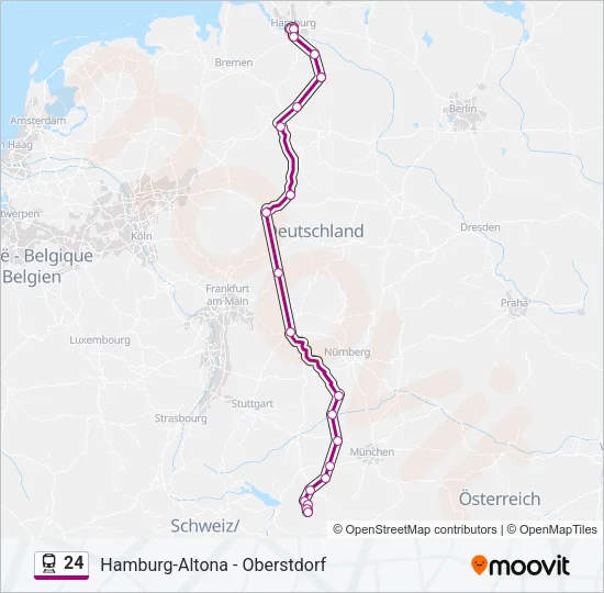 24 Train Line Map