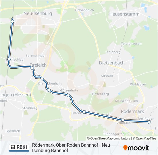 RB61 Bus Line Map