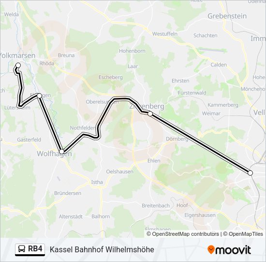RB4 Bus Line Map
