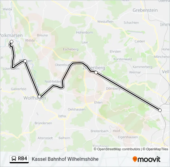 RB4 Bus Line Map