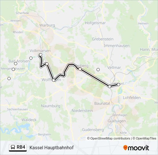 RB4 Bus Line Map