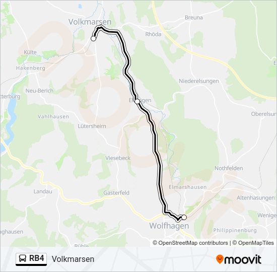 RB4 Bus Line Map