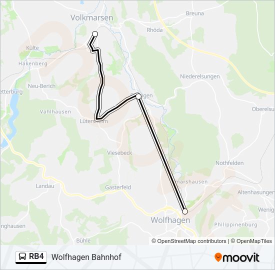 RB4 Bus Line Map
