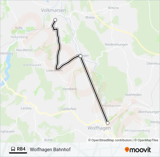 RB4 Bus Line Map