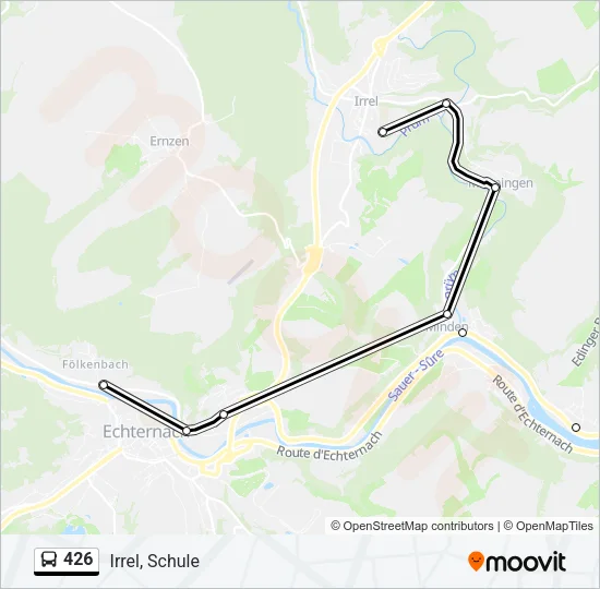 426 Bus Line Map