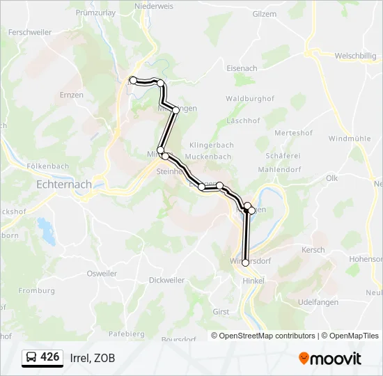 426 Bus Line Map