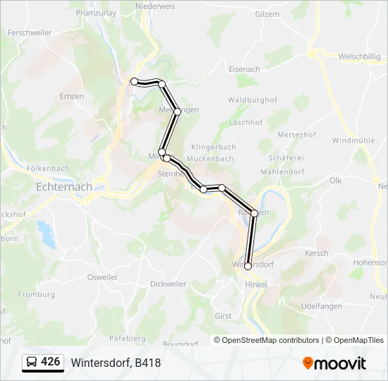 426 Bus Line Map