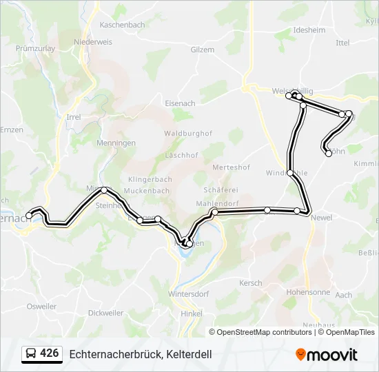 426 Bus Line Map