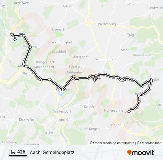 426 Bus Line Map