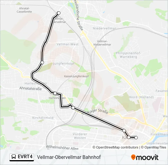 EVRT4 Bus Line Map