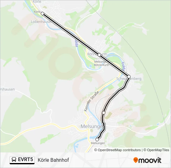 EVRT5 Bus Line Map