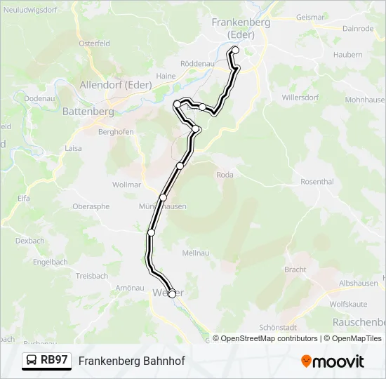 RB97 Bus Line Map