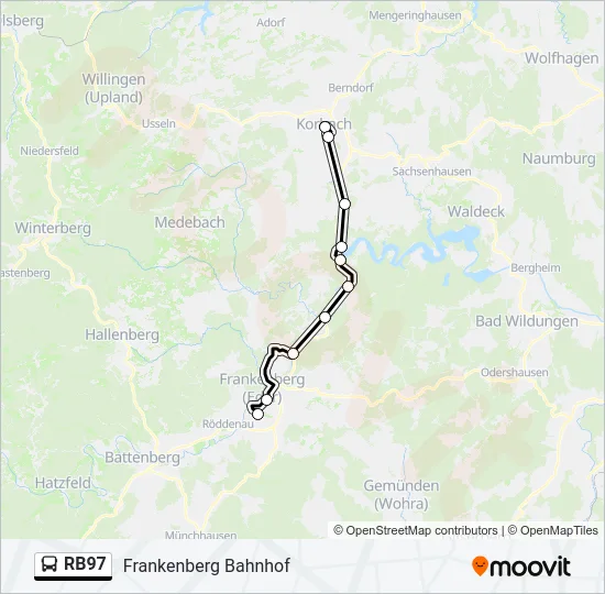 RB97 Bus Line Map