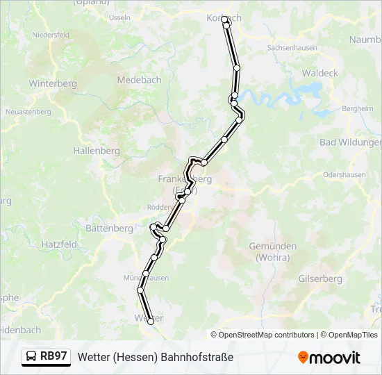 RB97 Bus Line Map