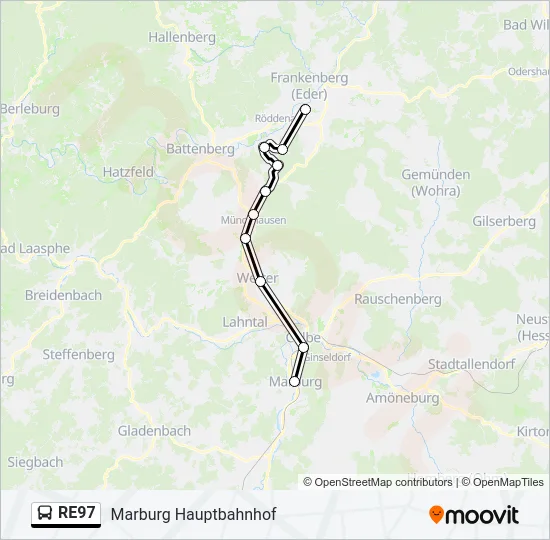 RE97 Bus Line Map