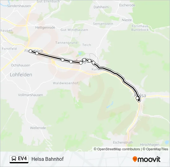 EV4 Bus Line Map