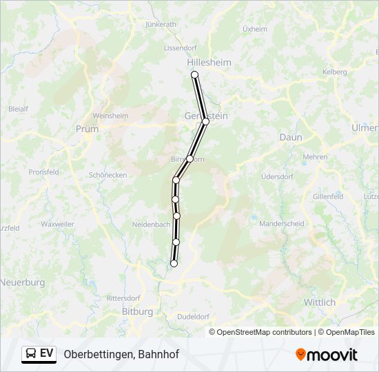 Автобус EV: карта маршрута