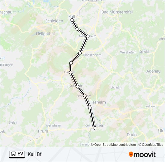 Автобус EV: карта маршрута