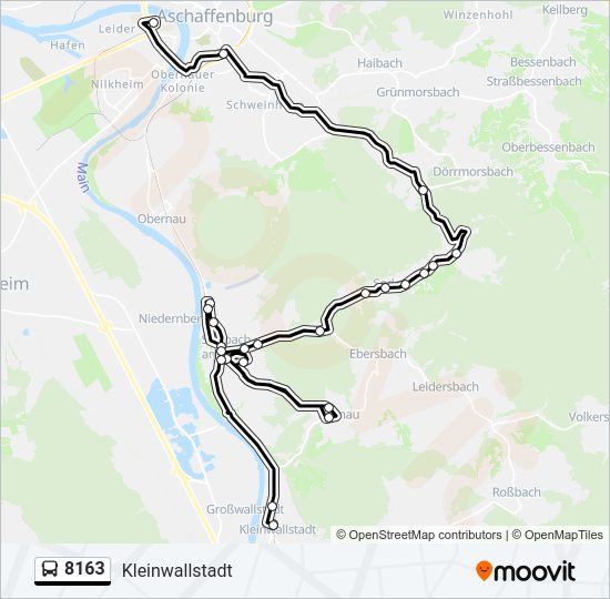Автобус 8163: карта маршрута