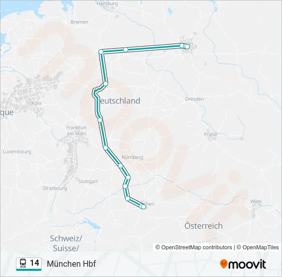 14 Train Line Map