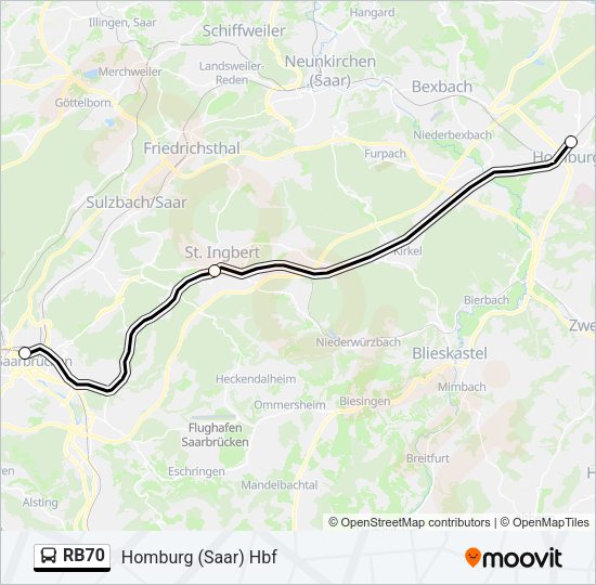 RB70 Bus Line Map