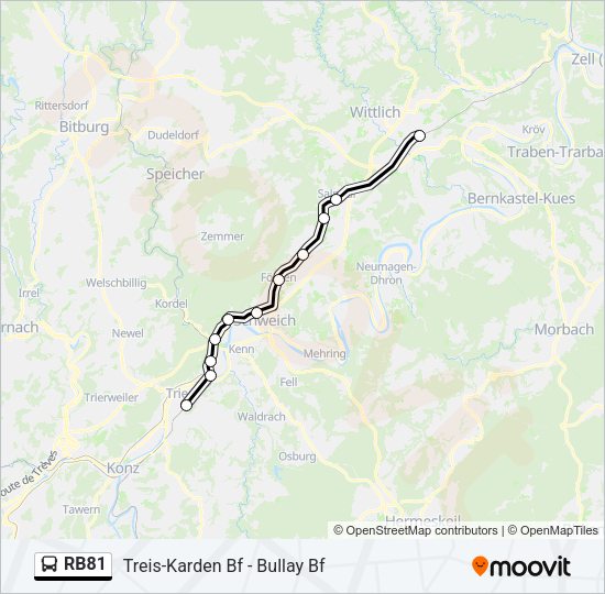 RB81 Bus Line Map