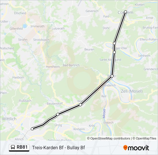 RB81 Bus Line Map