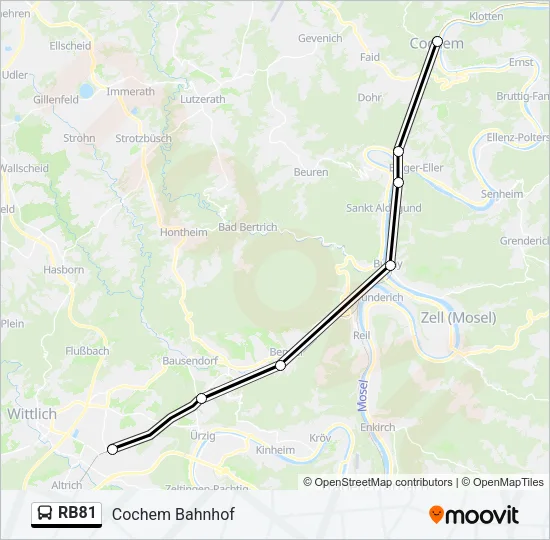 RB81 Bus Line Map