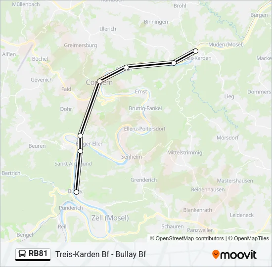 RB81 Bus Line Map