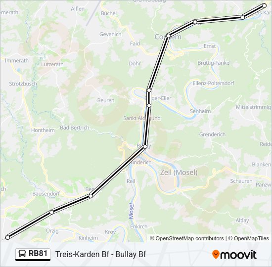 RB81 Bus Line Map
