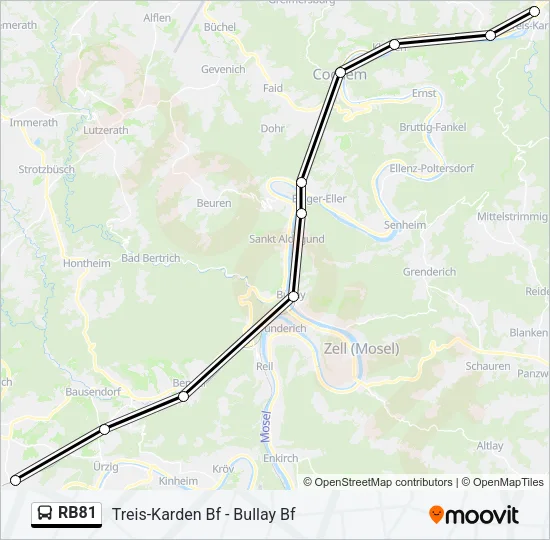 RB81 Bus Line Map