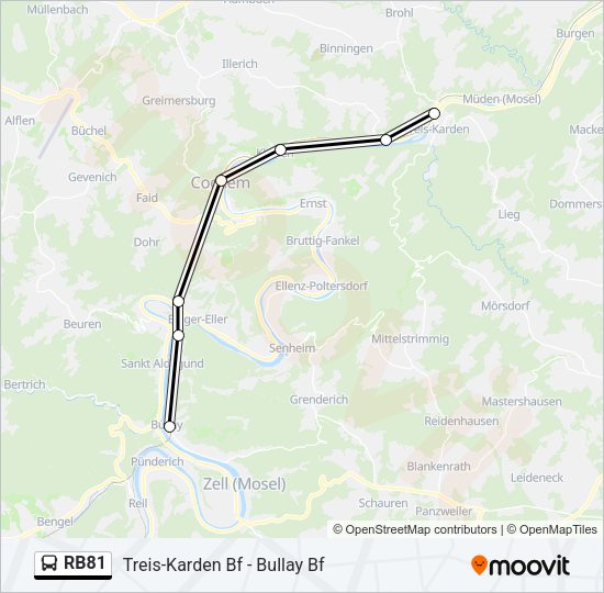 RB81 Bus Line Map
