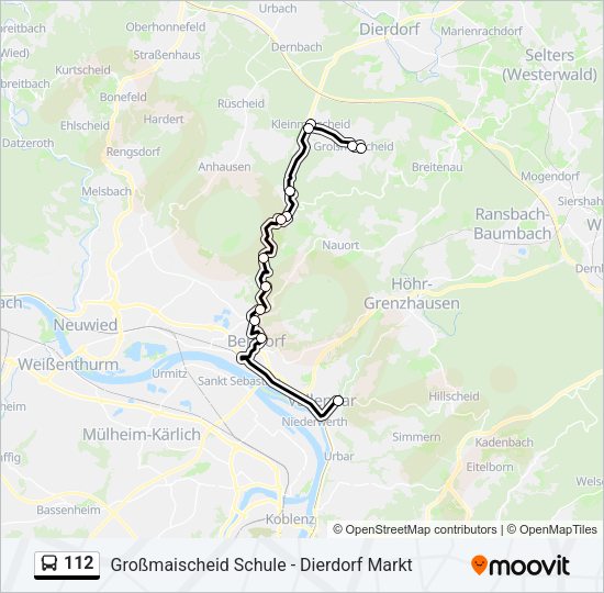 112 Bus Line Map