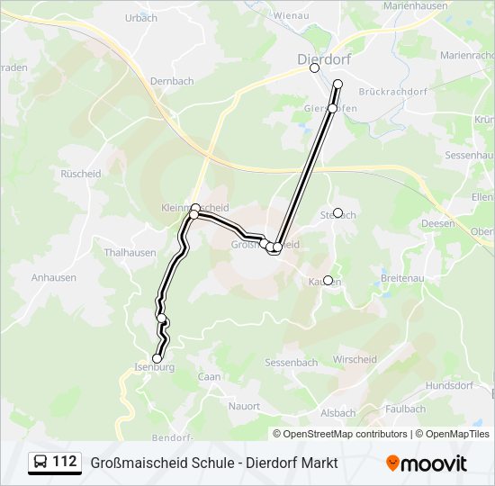 112 Bus Line Map