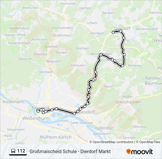 112 Bus Line Map