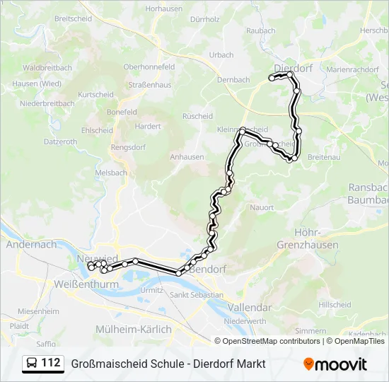 112 Bus Line Map