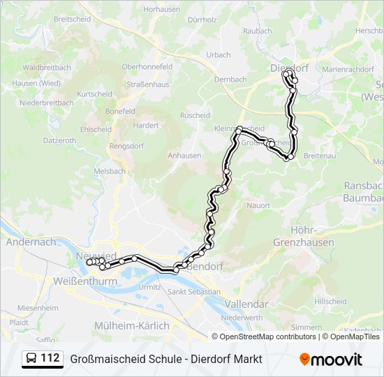 112 Bus Line Map