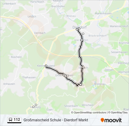 112 Bus Line Map