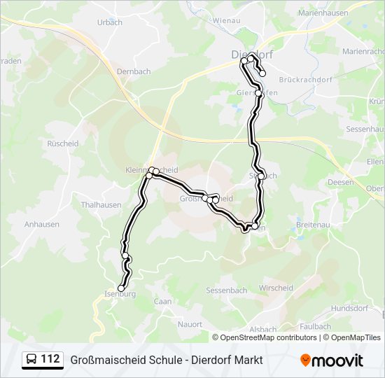 112 Bus Line Map