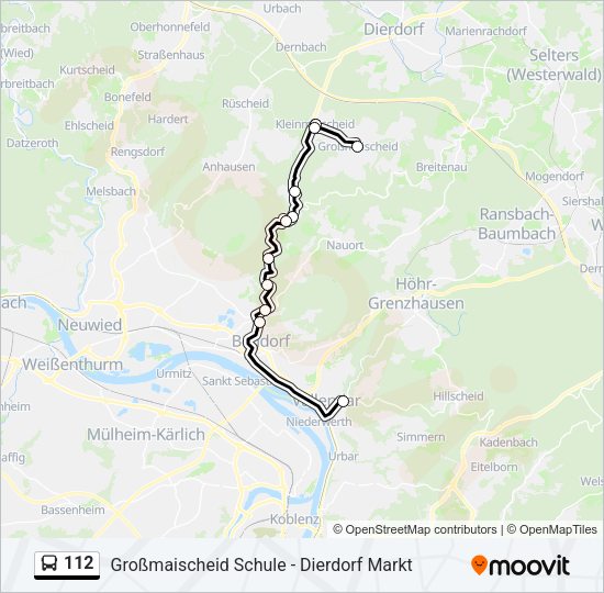 112 Bus Line Map