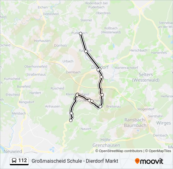 112 Bus Line Map